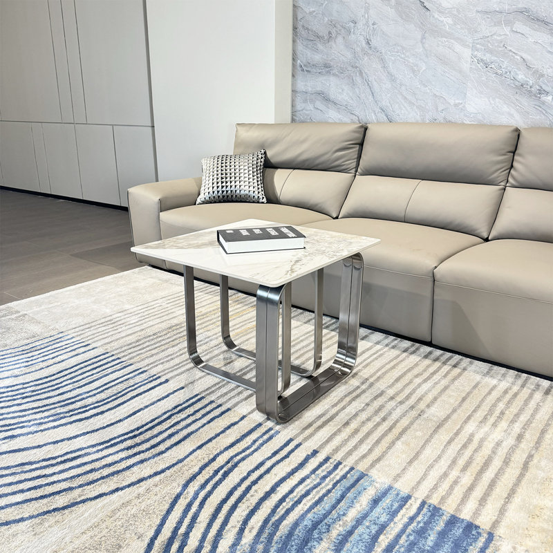 Table basse carrée 23,63 po, gris, Gris