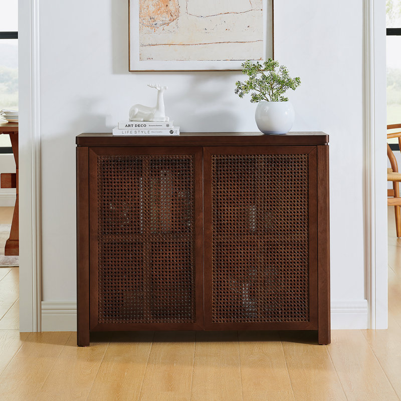 Buffet 39,4 po Mid-Century Modern, Marron foncé