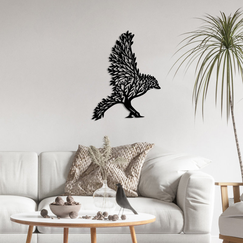 Elegant Black Decorative Metal Wall Accessory, 21.7 x 16.5 inches | 100% Metal Construction, Thickness: 0.06 inches | Lightweight Design at 1.2 lbs | Perfect for Home Décor & Modern Art Displays
