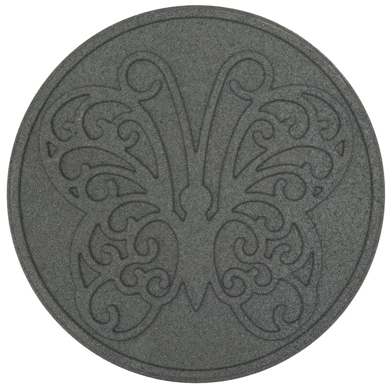 STEPPINGSTONE-BUTTERFLY Rubber Stepping Stone, Grey