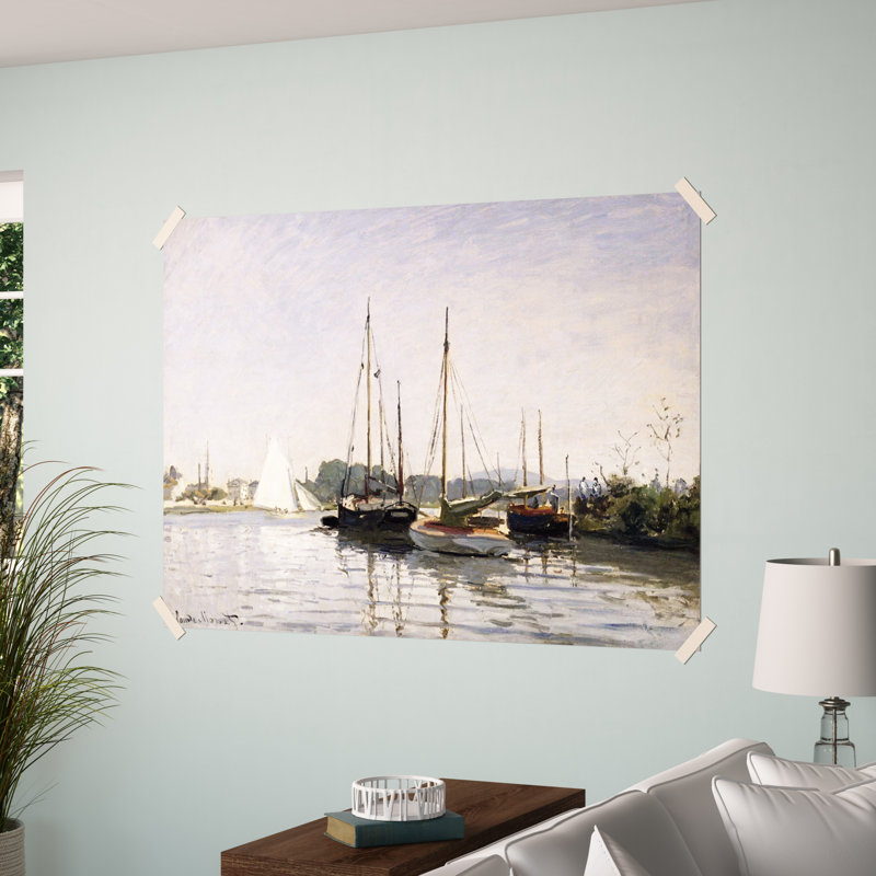 « plaisir bateau, argenteuil » par claude monet poster, H 17,5 po x l 24 po