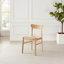 Arvillia Oak and Veneer Wooden Rope Dining Chairs - Mid Century Design & Responsibly Sourced