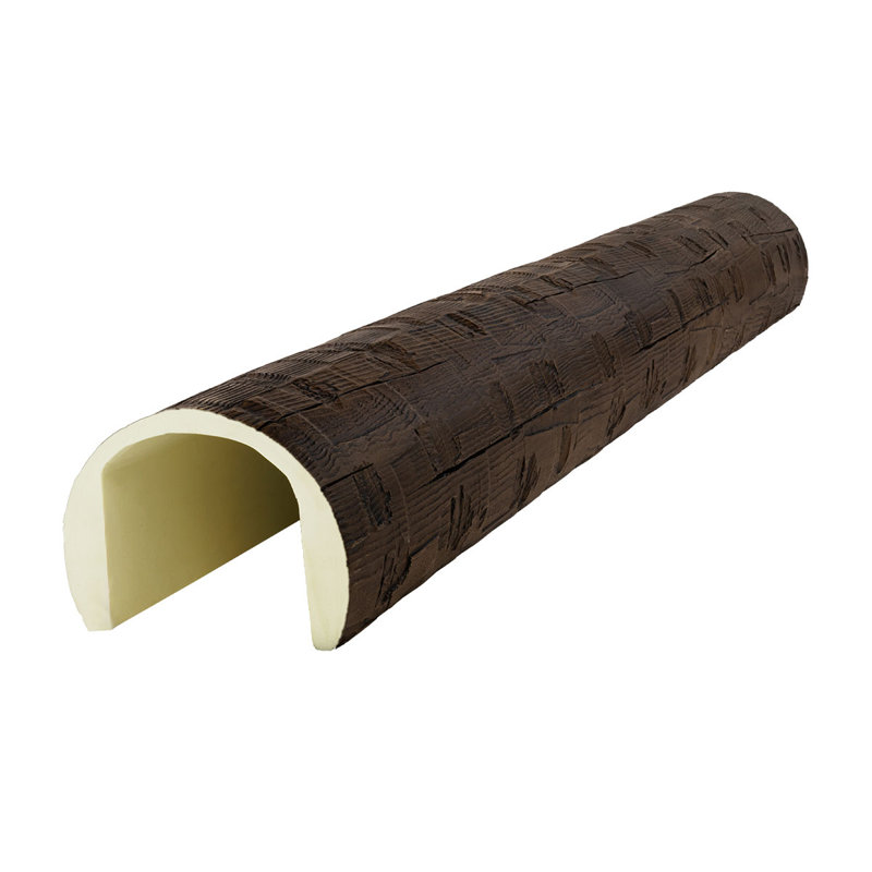 Poutre ronde en faux bois Heritage Feber Santa Fe, l 10 po x H 7 1/2 po x L 72 po , Brun Kona, Taillé à la main