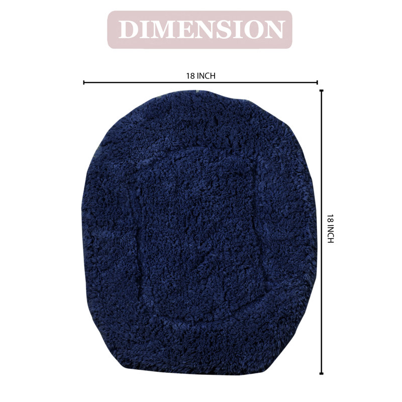 Tapis pour salle de bain 100% coton, tapis de bain extra doux et absorbant, tapis de bain antidérapants, tapis de bain lavables à la machine pour la salle de bain, couvercle de toilette 18 po x 18 po, rouge Home Weavers