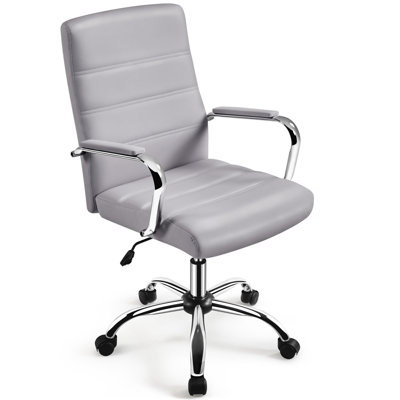 Chaise de bureau à dossier moyen avec accoudoirs pivotant à 360 ° Wanetta