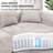 No Assembly Required Curved Upholstered Chaise Lounge with Deep Seat-1465773261