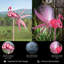 Flamant rose de jardin à roulement à vent solaire