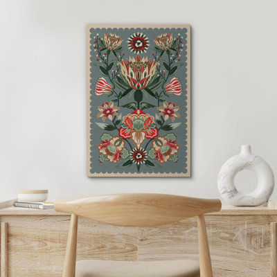 "Vintage Green Flower Bouquet Illustration" sur
