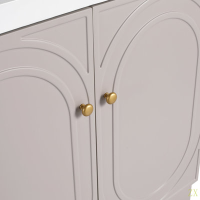 36" Freestanding Bathroom Vanity & 2 Soft-Close Cabinet Doors (KD-Packing)-Excluding Sink