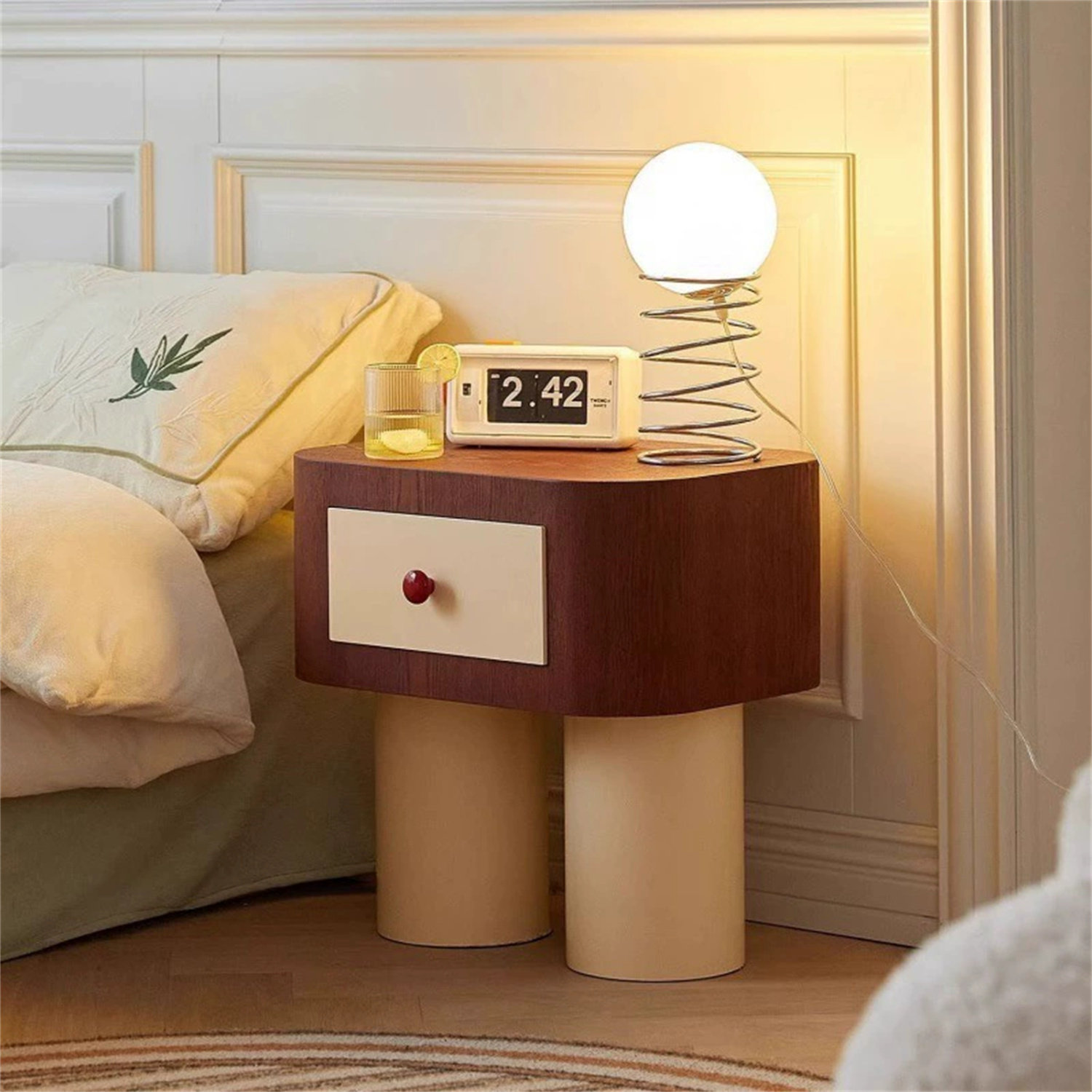 Latitude Run® Bedside Cabinet,Modern Nightstand Side,Stylish Wood Nightstand For Bedroom,Storage Nightstand Side Table,Suitable For Living Room, Bedroom, Study, Modern Style | Wayfair