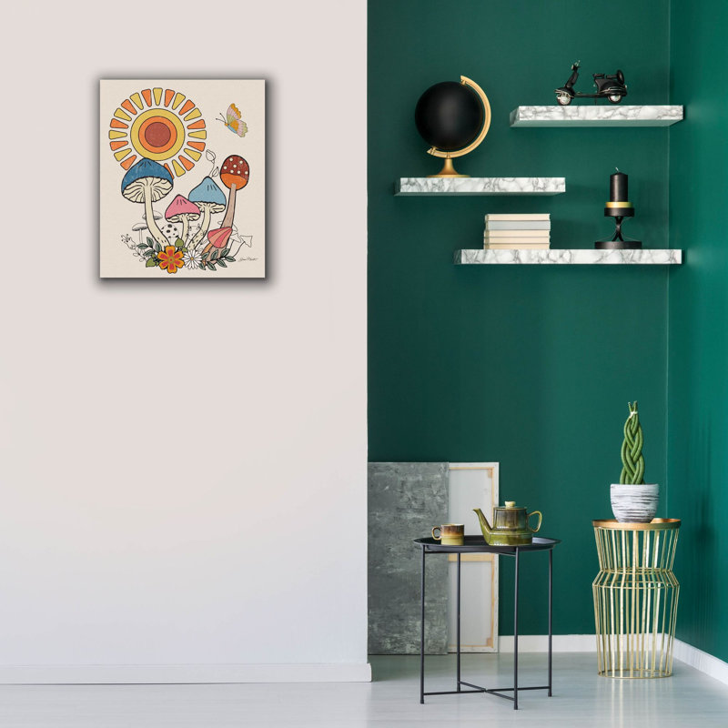  «Groovy Mushroom A» par Jean Plout, art mural sur toile, 20 po x 24 po