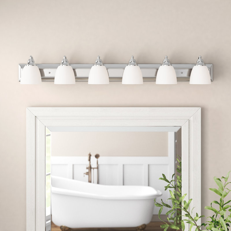 Éclairage de salle de bain à intensité variable 6 lumières Macquarie, Chrome poli