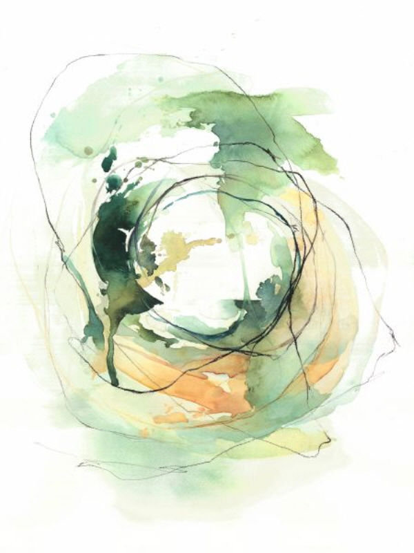 Ocean Voice II Print by L. Bodine, 32" H x 24" W x 1.5" D, Glass Coat