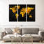 Ensemble de 3 mappemonde dorées sur toile-192246195