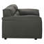Ensemble de canapés rembourrés 2 pièces Hudson Graphite avec cuir véritable, structure en bois et accoudoirs rembourrés pour salon