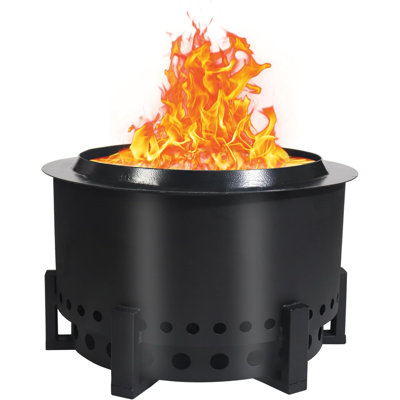 Round Wood Burning Smokeless Outdoor Fireplace