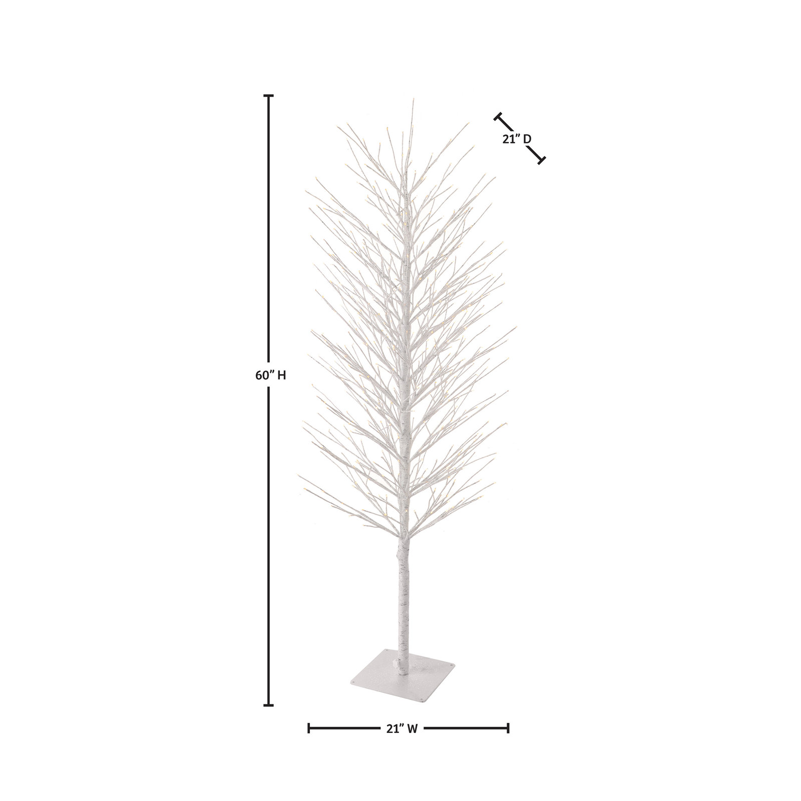 60" LED Birch Tree with Remote