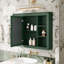35'' x 27.5'' Wall Mounted Bathroom Storage Cabinet with Mirror, Modern Medicine Cabinet with 6 Open Shelves, Bathroom Wall Cabinet-1304414392