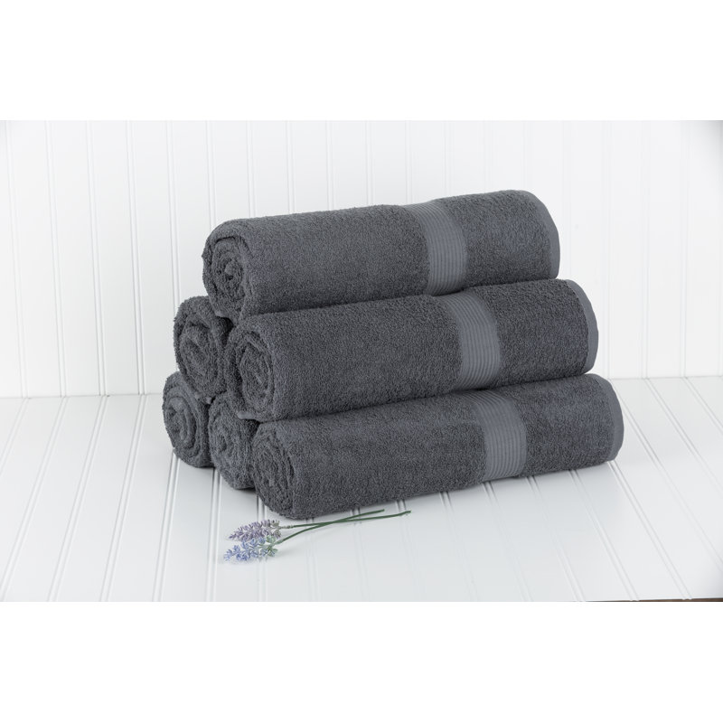 Midweight Bath Towel, Charcoal