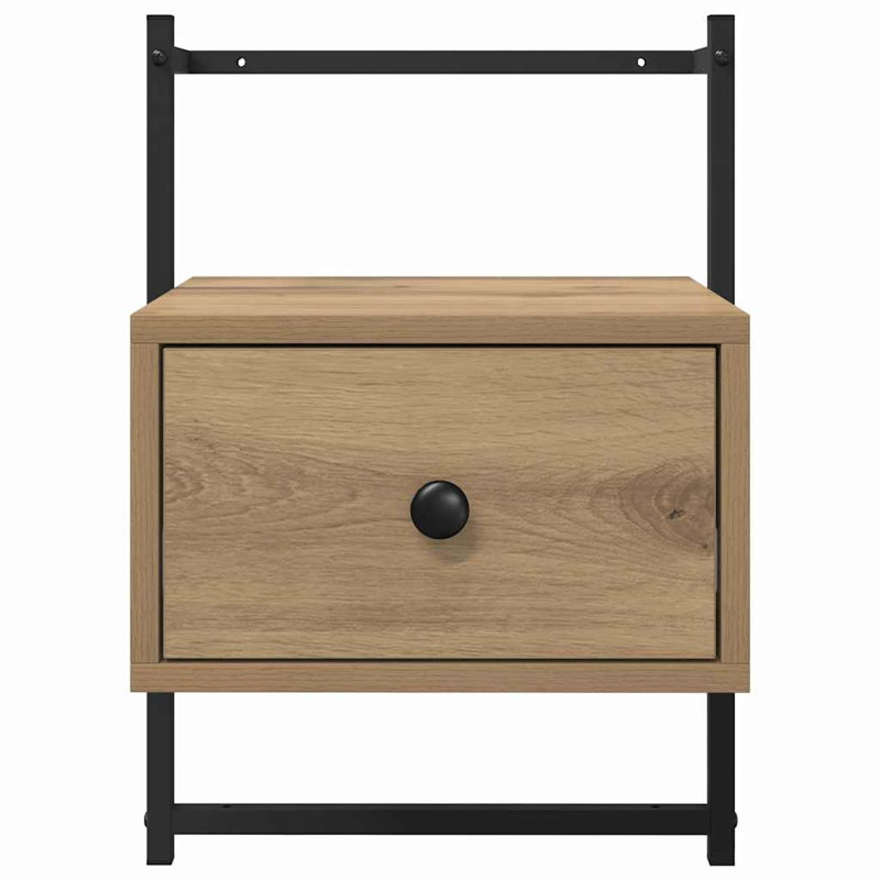 35cm W Manufactured Wood Bedside Table, Artisan Oak