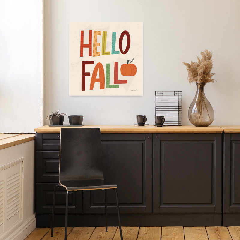 Fall Fun III, art contemporain d'automne, H 18 po x l 18 po