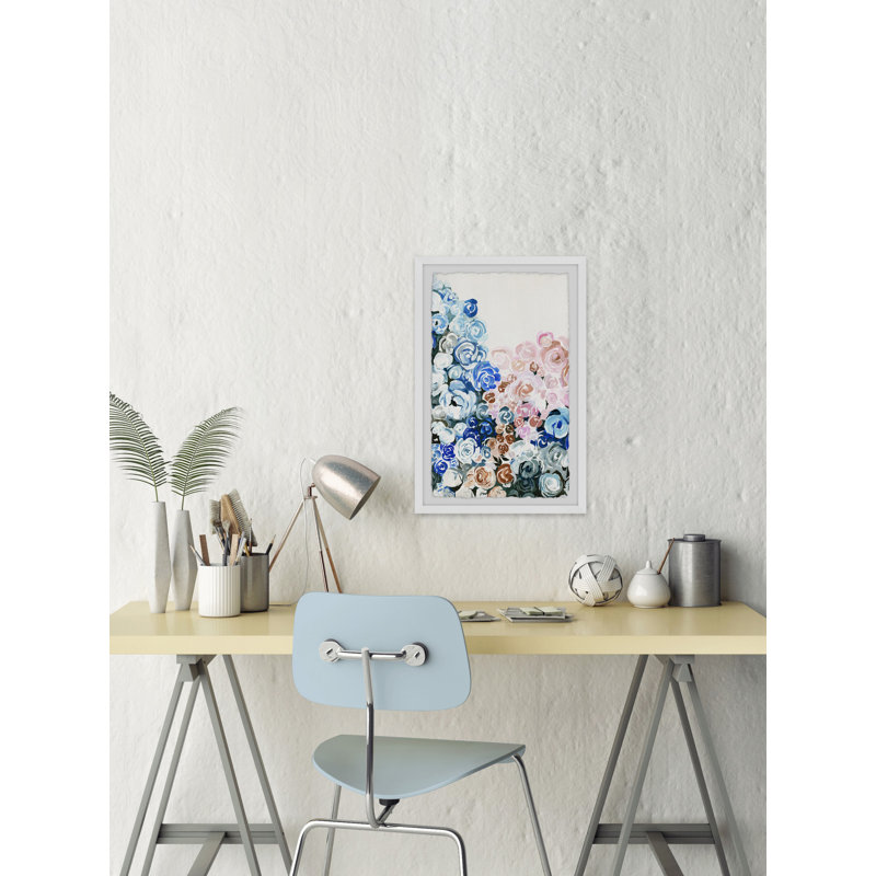 Rose Bloom - Single Picture Frame Painting, 41cm H x 61cm W x 4cm D
