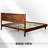 Gerrell Solid Wood Platform Bed Frame with Sculpted Spearhead Headboard – Mid-Century Modern Style, 800lbs Capacity, All Mattress Support, No Box Spring Needed-112609343-112609346
