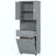 Grande armoire de salle de bain avec panier à linge, grand panier à linge inclinable et armoire de rangement supérieure-1835787479