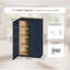 Armoire murale Shaker 27 po en bois massif avec 3 tablettes réglables, prête à assembler pour la cuisine-1883400065