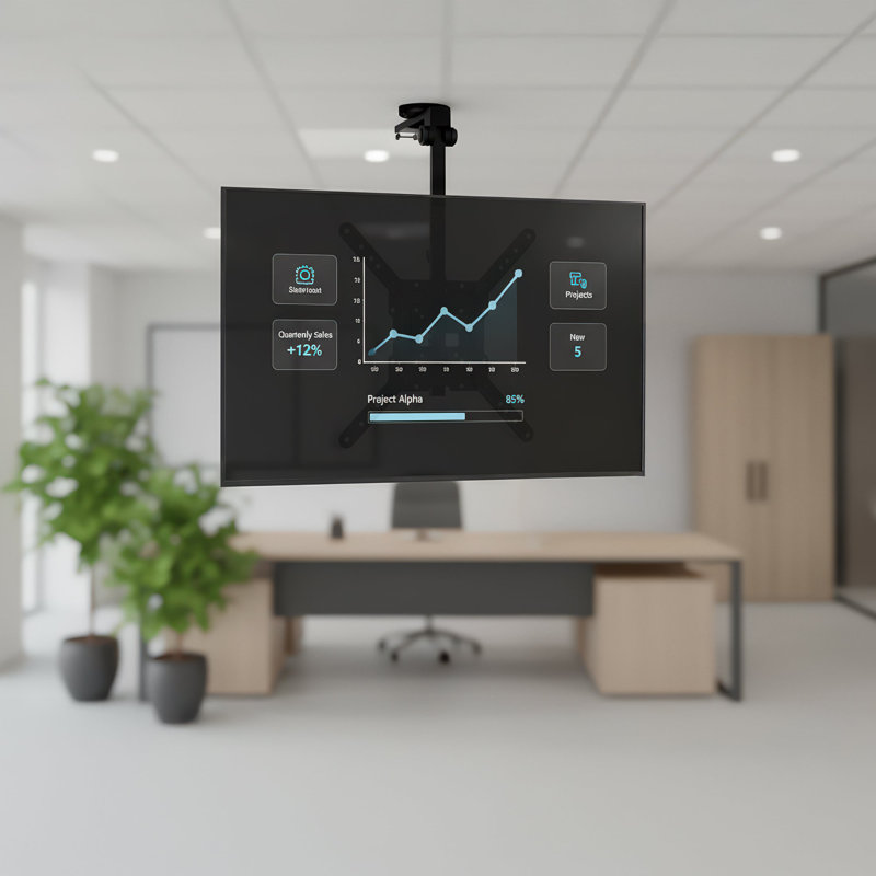 Mount-It! Extral Long Flip-Down Ceiling TV Mount for 24" to 55" TVs
