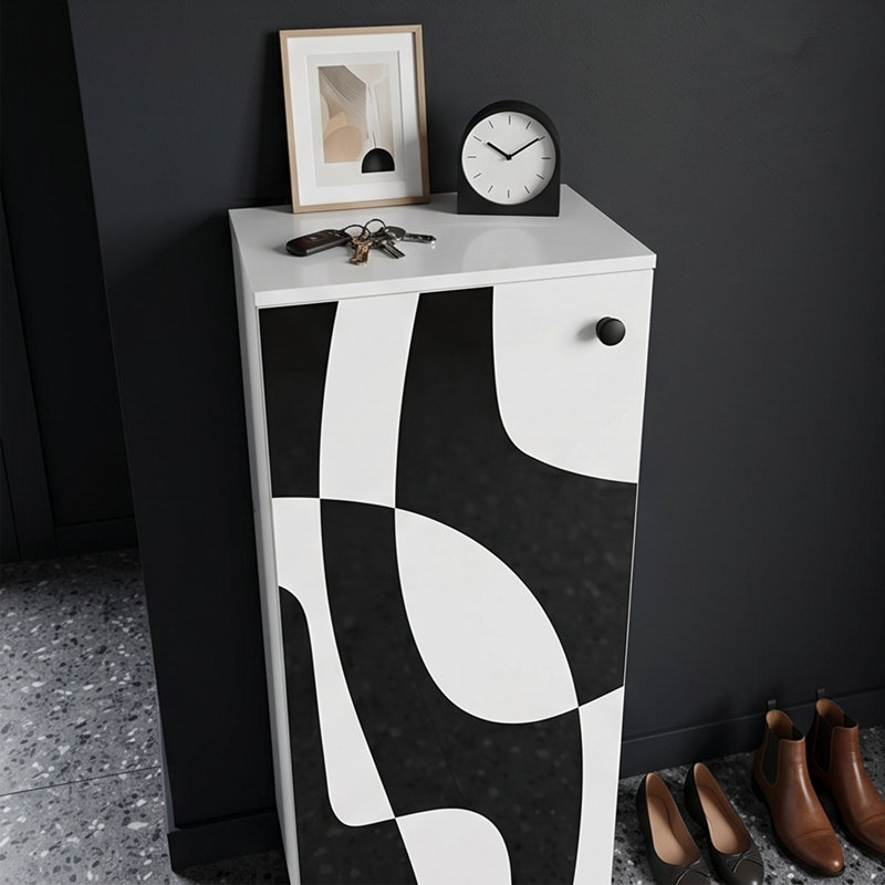 Armoire de rangement à chaussures géométrique 1 porte Aurelia