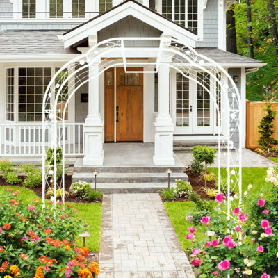 Arche de jardin en métal l 74,4 po x H 98,4 po