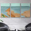 «Out on the Sandbar I», ensemble de 3 reproductions encadrées sur toile-97708633-97708639