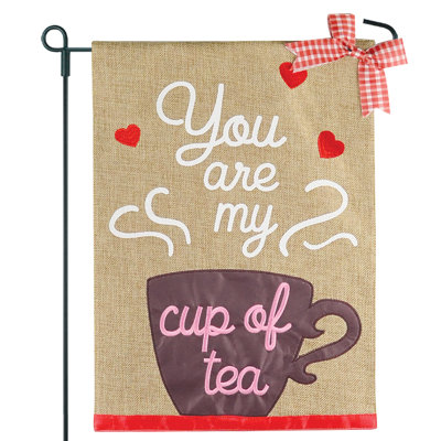 Double Sided 18'' H x 12.5'' W Burlap Valentine's Day Garden Flag