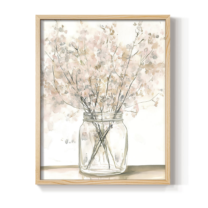 Reproduction encadrée FLORAL Series DLVI - bois massif, H 30 po x l 24 po