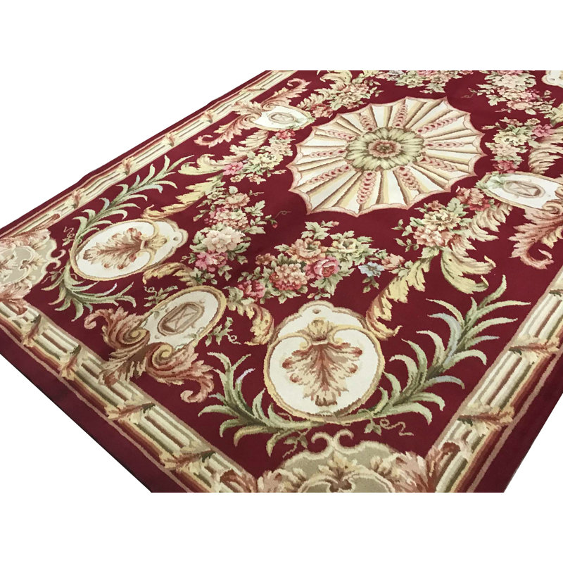 Hand-Knotted High-Quality Red Area Rug