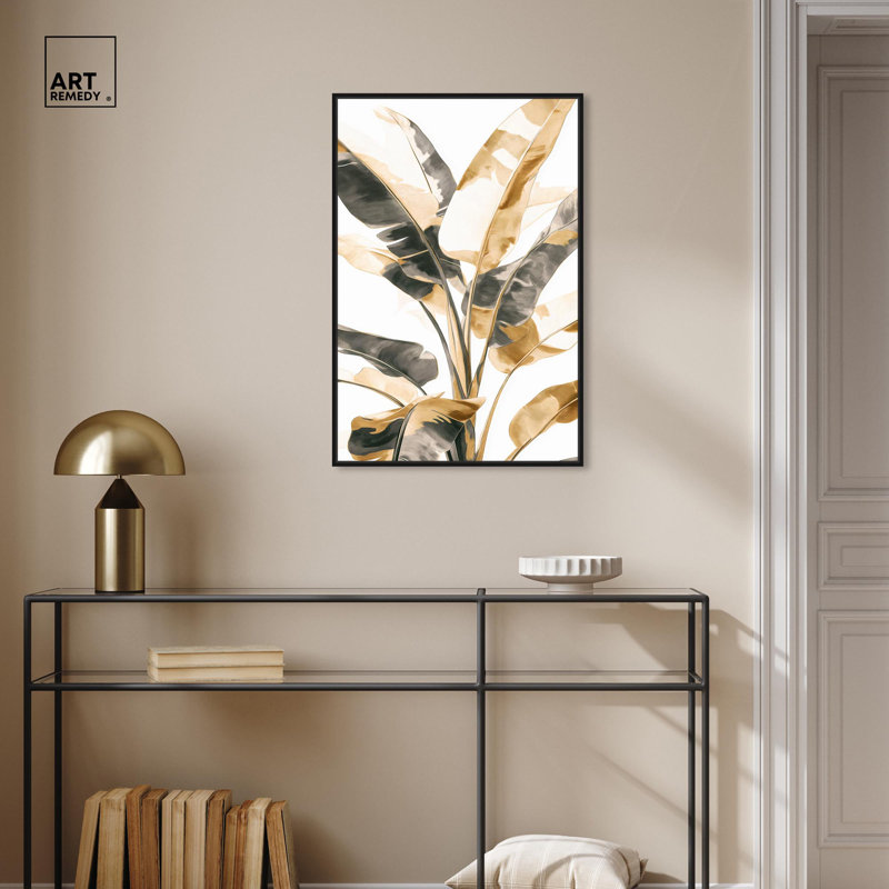 Art, art élégant, toile lustrée I, H 31 po x l 21 po, Cadre flottant noir