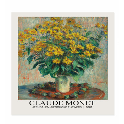 Floral, fleurs de Claude Monet, topinambour, reproduction d'art classique sans cadre
