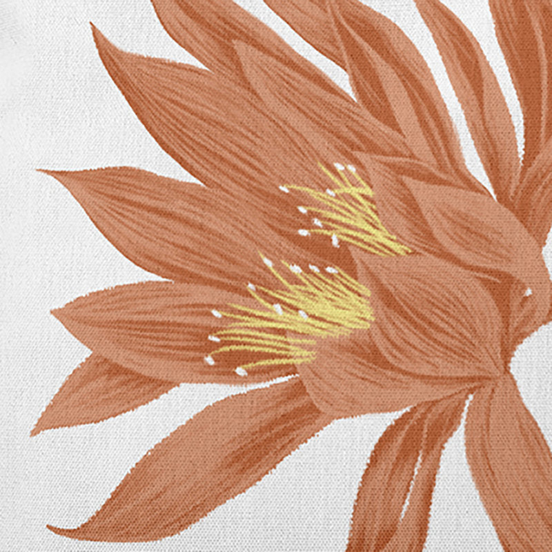 Cuban Flare Floral Outdoor Reversible Throw Pillow, Orange, 18" x 18"