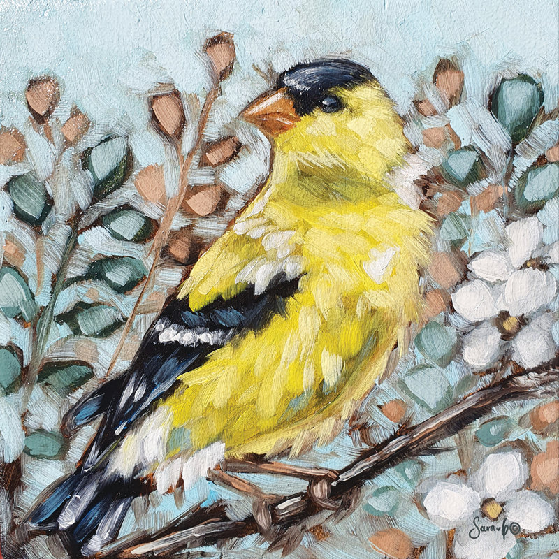 «Lemon Blooms On Canvas» par Sara G. Designs Print, H 36 po x l 36 po x P 1,25 po