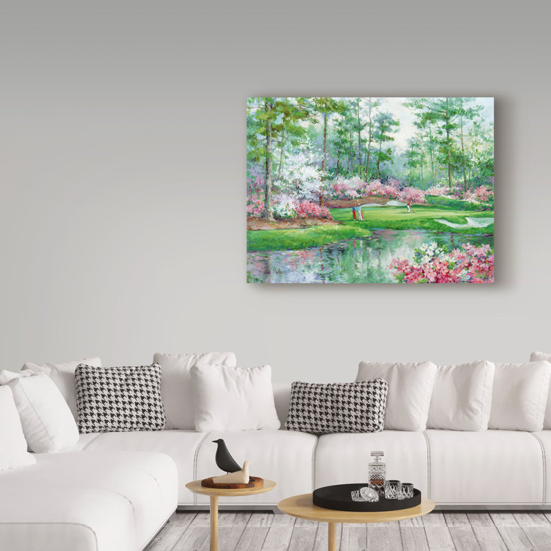 «On the green» par Barbara Mock, reproduction sur toile, H 14 po x l 19 po x P 2 po