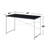 Rectangular Desk with Metal Frame, Black and Chrome