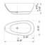 Baignoire autoportante en pierre artificielle 59 po
