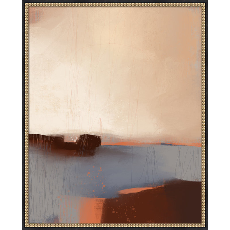 «Serene Horizons» par Mansi Saxena, art mural sur toile encadrée, 42 x 34