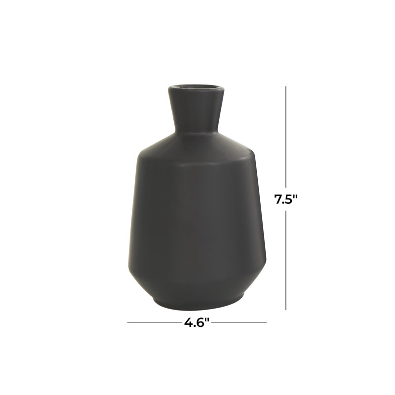 Mable Table Vase, Black