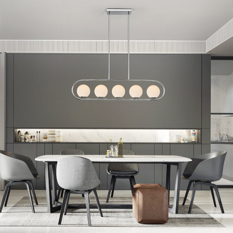 Bev 5 - Light Kitchen Island Pendant, Silver