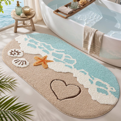 Beach Non-Slip Washable Bath Rug