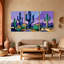 Cactus du désert, impression de paysage de cactus, ensemble de 3 impressions sur toile-1436409374