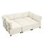 Canapé modulaire modulaire en forme de U - 6 places convertible en velours côtelé beige chic pour une maison à la mode avec style-420946407