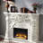 Adara Antique White Finish Fireplace